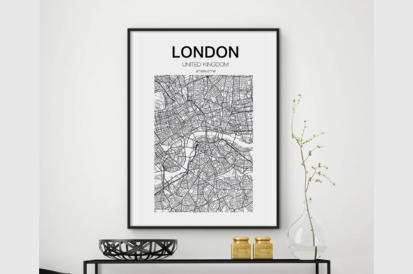 Download London Map Print Wall Art Home Decor - Art Collection
