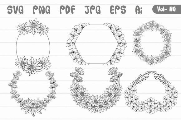 Download Flower Frame Bundle Floral Border Svg - Flower frame bundle Collection