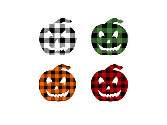 Download Pumpkins with Buffalo Plaid Texture - Pumpkins Collection