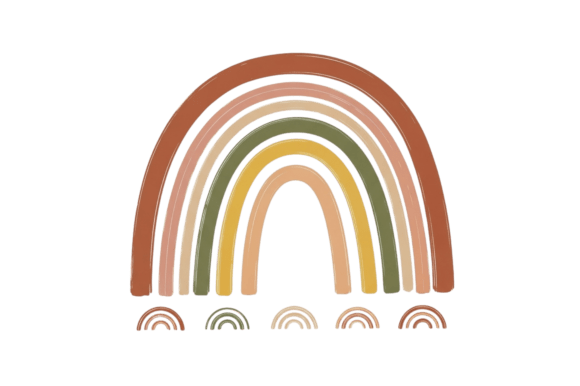 Download Boho Style Rainbow with Earthy Tones - Art Collection