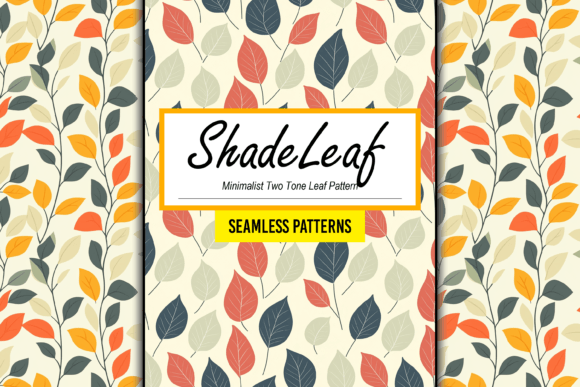 Download Minimalist Two Tone Leaf Pattern Artwork - Art Collection