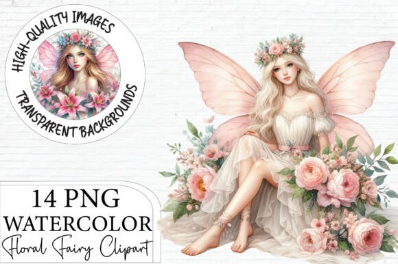 Download Watercolor Floral Fairy Clipart Bundle - Art Collection