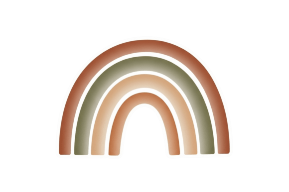 Download Earthy Tones Rainbow Arc Illustration - Art Collection