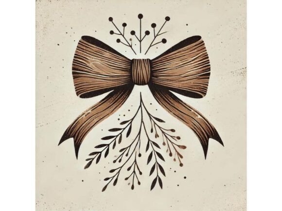 Download Rustic-style Bow with Earthy Tones and F - Art Collection
