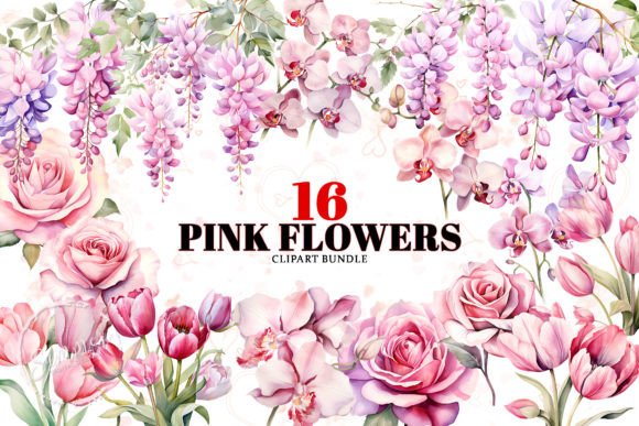 Download Watercolor Flowers Sublimation Clipart - Art Collection