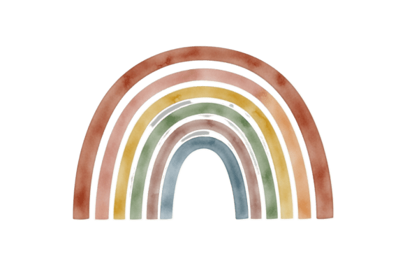 Download Watercolor Rainbow Muted Earthy Tones Ar - Art Collection