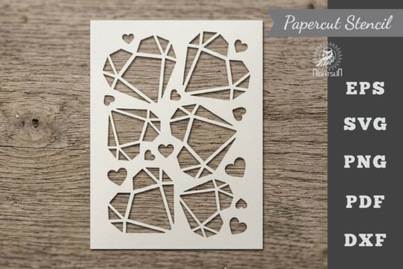 Download Heart Pattern Stencil Paper Cutting 3 - Art Collection