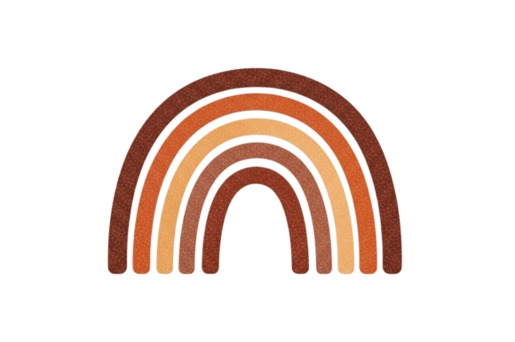 Download Earthy Tones Boho Rainbow Illustration - Art Collection