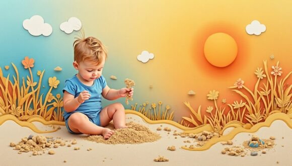 Download Sand Painting, Earthy Tones of Toddler J - Art Collection