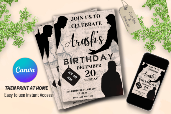 Download Digital Birthday Party Invitations - Art Collection
