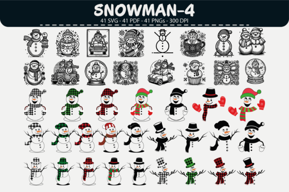 Download Snowman Vector Clipart – 41 Designs - Art Collection