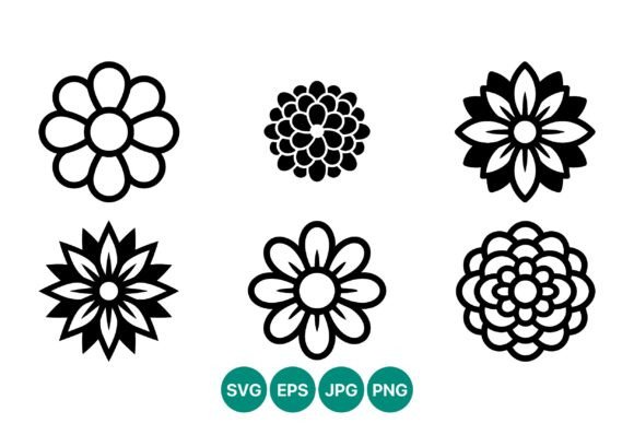 Download Black White Floral Vector Art Set - Art Collection