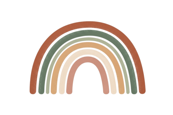 Download Boho Styled Rainbow with Earthy Tones - Art Collection