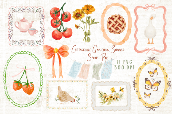 Download Cottagecore Gardening, Summer Spring PNG - Premium Resources