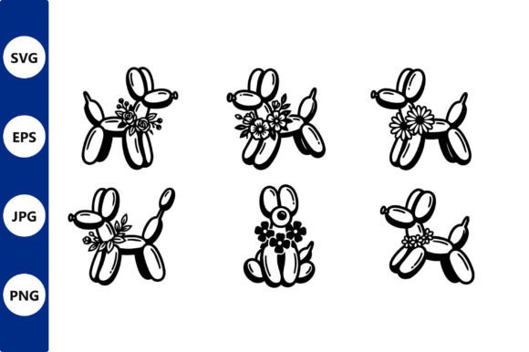 Download Balloon Dog Floral Vector Art - Art Collection