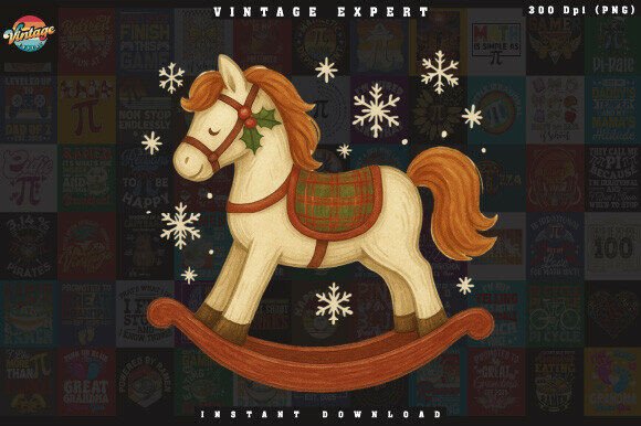 Download Cozy Rocking Horse Christmas Clipart - Art Collection